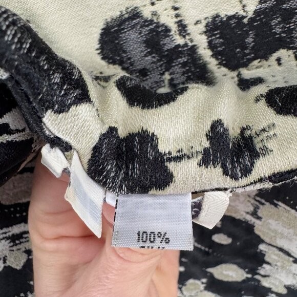 RTW Charleston Tunic Top Womens Black Gold Silks Sleeveless Button Front Size S - Picture 9 of 13